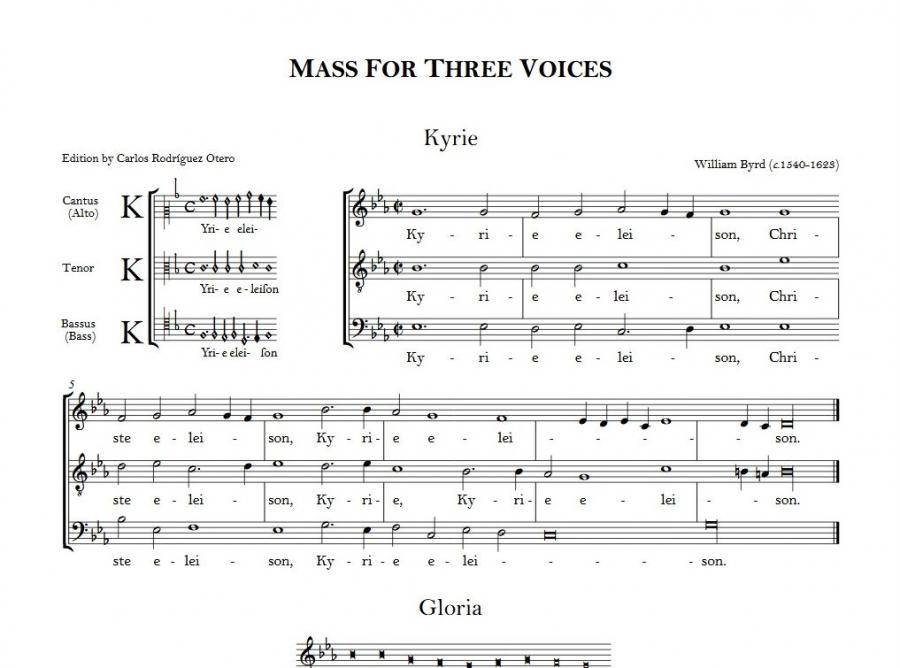 Byrd - Mass for Three Voices